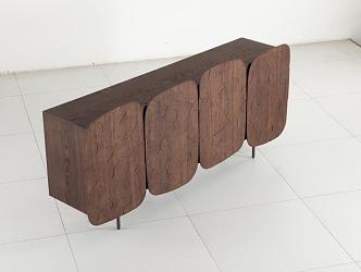 Modern Walnut Sideboard 3d model