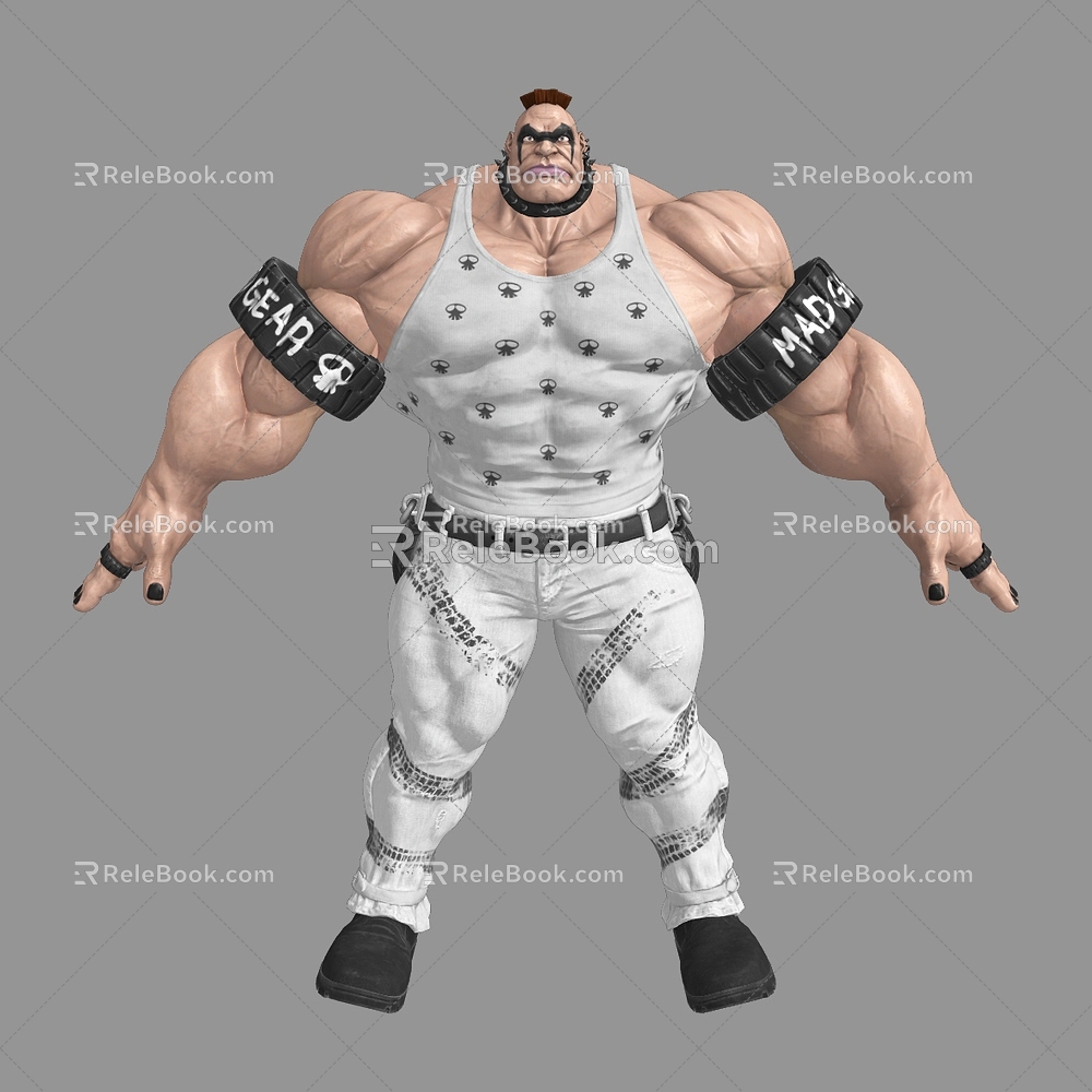 Street Fighter Abigail Cartoon Street Fighter Abigail Muscle Fighting Games Street Fighter 3d model