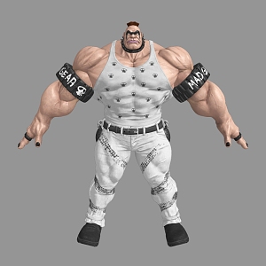 Street Fighter Abigail Cartoon Street Fighter Abigail Muscle Fighting Games Street Fighter 3d model