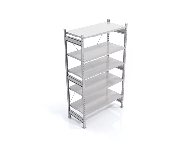 Sturdy Metal Storage Shelf With Multi Tiered Shelves For Home Organization 3d model