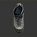 Durable Outdoor Hiking Boots With Gray Black Color Rubber Sole And Laces