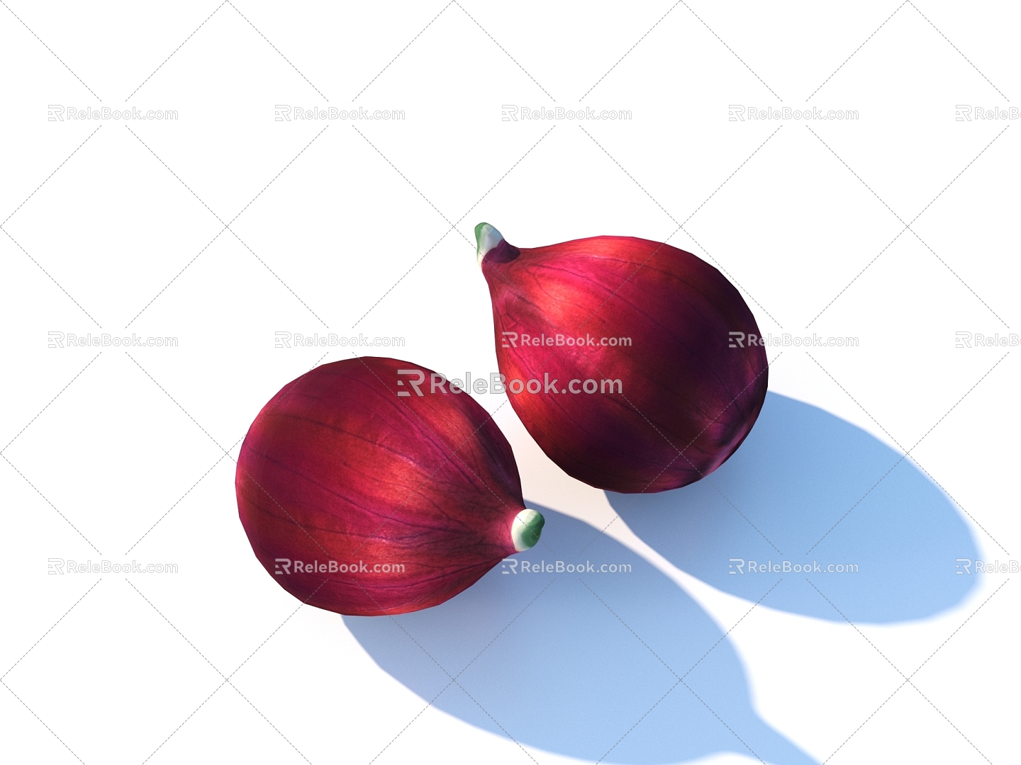 onion vegetable scallion leaf food 3d model