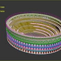 Ancient Roman Colosseum Historic Architecture With Circular Arches And Stone Structure