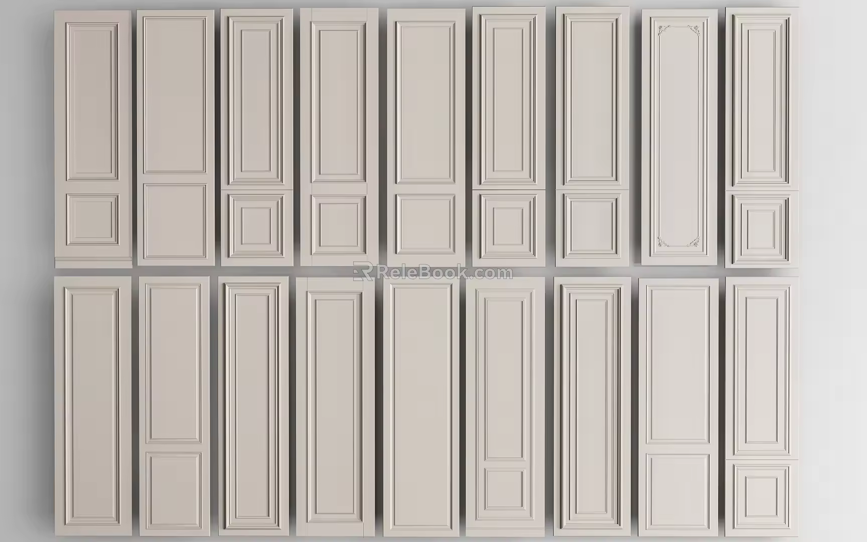 European-style wall panel European-style line European-style gypsum board 3d model