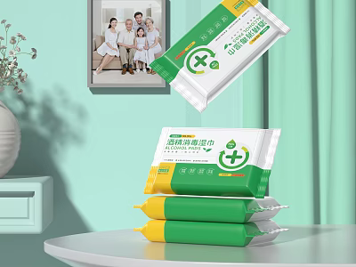 Household Disinfectant Wipes And Moisturizing Hand Cream For Daily Skin Care Essentials 3d model