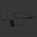 Modern Tactical Firearm With Scope Rail System And Ergonomic Grip Design 3d model
