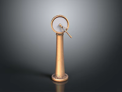 Traditional Manual Water Pump Featured On Vintage Wooden Boat Deck 3d model