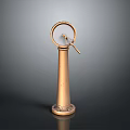 Traditional Manual Water Pump Featured On Vintage Wooden Boat Deck