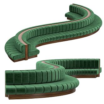 Post-modern shaped sofa card seat sofa 3d model