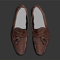 Stylish Brown Leather Loafers With Tassel Detail For Men's Casual Formal Wear
