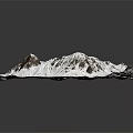 Garden Landscape Design Featuring Snow Covered Rocky Hills And Natural Scenery