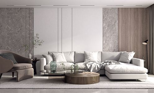 modern living room 3d model