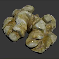 Fresh Whole Walnut With Natural Brown Shell And Detailed Textured Surface
