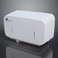 White Line Brand Modern Double Slot Tissue Box with Smooth Surface and Reflective Base