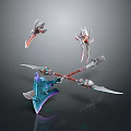 Fantasy Weapons Collection Featuring Sharp Blades Glowing Details And Metallic Accents