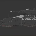 Futuristic Heavy Armored Military Tank With Detailed Turret And Tracks