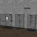 Modern Shower Head Fixtures In Various Glass Shower Enclosures With Sleek Design