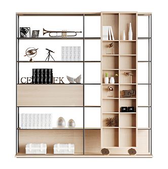 Modern Bookshelf 3d model