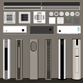 Air Conditioners and Fans with Modern Design Including Wall Mounted Floor Standing