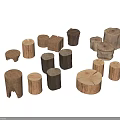 Handcrafted Stone And Wood Decorative Pieces In Various Shapes For Home Decoration