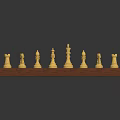 Modern Chess Board Game War Chess 3d model