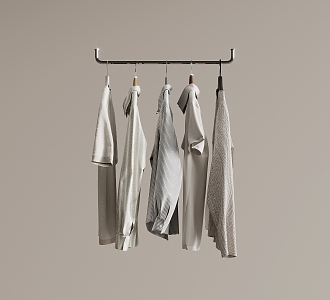 Modern Clothes Hanging Bar Clothing 3d model