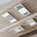 Contemporary Ceiling Light Fixtures With Rectangular And Square Designs On Wooden Ceiling 3d model