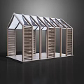 Modern Outdoor Wooden Pergola with Transparent Roof and Louvered Sides