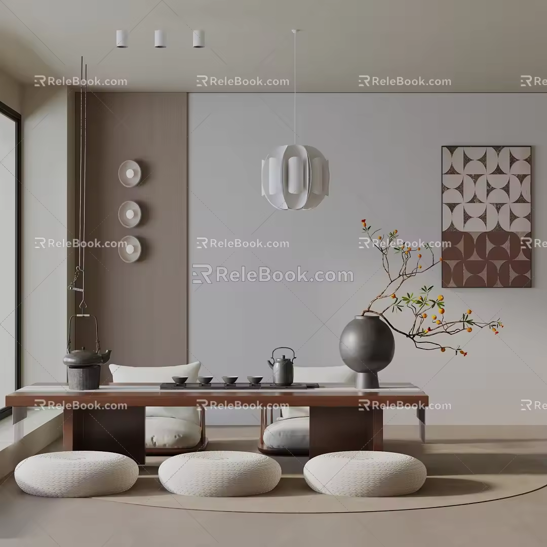 Modern table combination 3d model