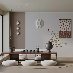 Modern table combination 3d model