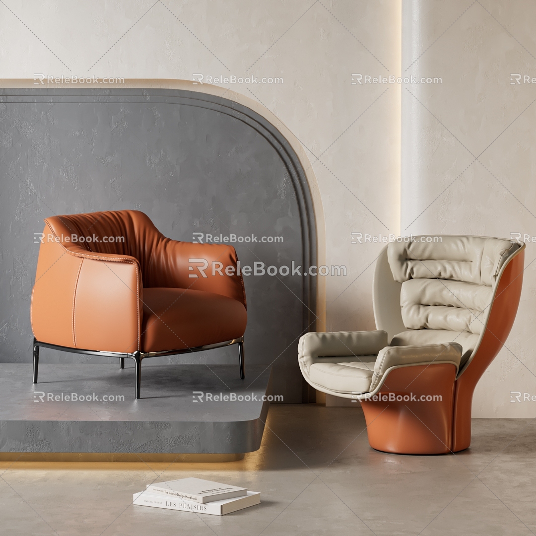 Modern Minotti Lounge Chair 3d model