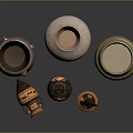 Ancient Ceramic Pottery Collection With Various Shapes And Decorative Patterns 3d model