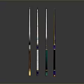 Decorative Cue Sticks Set With Various Colors And Designs For Home Ornament