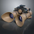 Professional Commercial Binoculars With Khaki Black Body And Large Objective Lenses