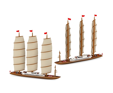 Modern Sailing 3d model