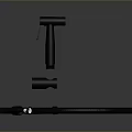 Modern Black Kitchen Faucet With Flexible Hose And Single Handle Design