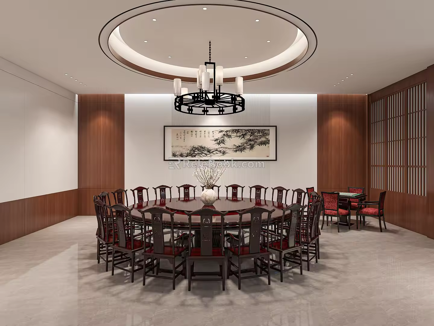 New Chinese-style private room box 3d model