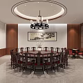 New Chinese-style private room box 3d model