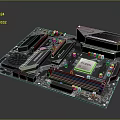 Computer Motherboard Computer Motherboard High-end Motherboard High-end Motherboard Gaming Motherboard Asus Motherboard 3d model