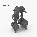 Dumbbell Rack With Multiple Weight Plates For Home Gym Fitness Equipment