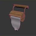 Wooden Wall Mounted Toilet Paper Holder With Modern Design And Paper Roll