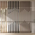 Modern Room Dividers With Wooden Black Gray White Vertical Slats For Interior Decoration
