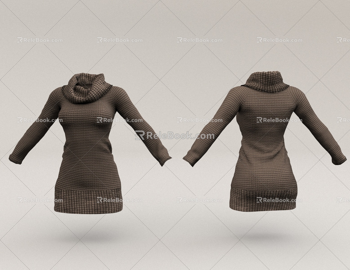 Women Tight Sweater dress 3d model