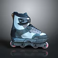 Black And White Camouflage Roller Skates With Stylish Lace Up Design And Durable Wheels