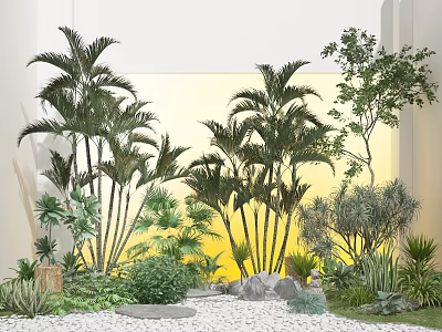 Modern plant green plant pile green plant pile shrub landscape tree plant beautiful plant window plant landscape small scene 3d model