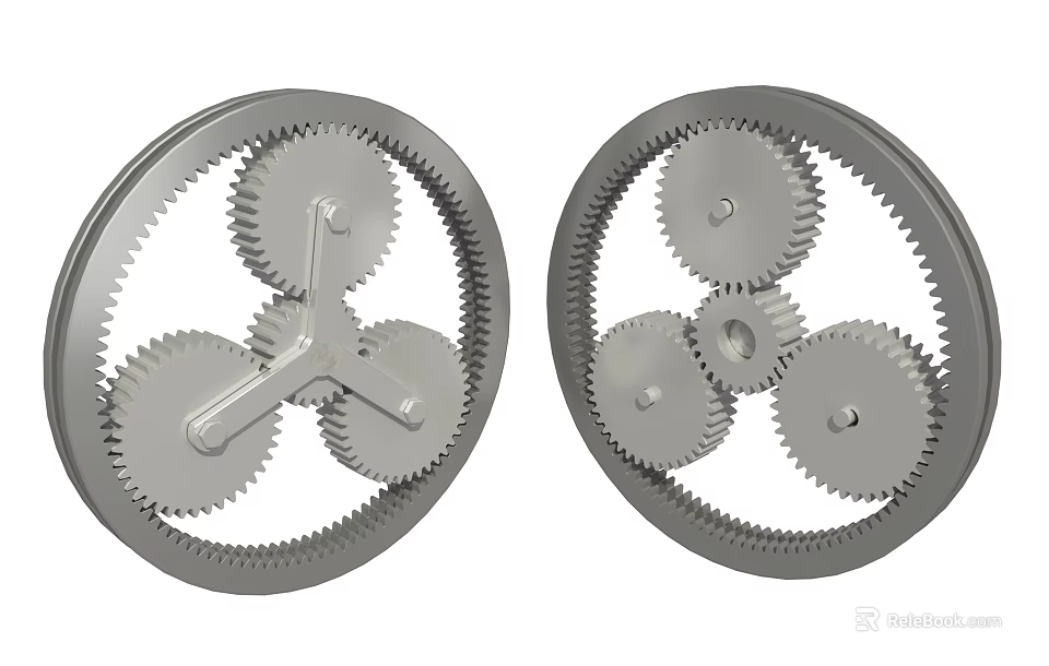 High Quality Metal Gear Assemblies for Hardware Tools and Mechanical Applications 3d model 
