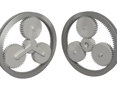 High Quality Metal Gear Assemblies for Hardware Tools and Mechanical Applications 3d model