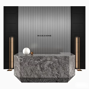 Modern Front Desk 3d model