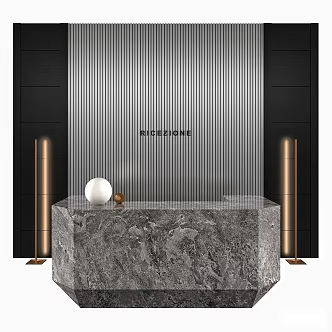 Modern Front Desk 3d model