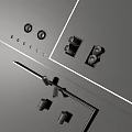 Downlights and Spotlights Various Design Styles With Mounting Components and Lighting Fixtures
